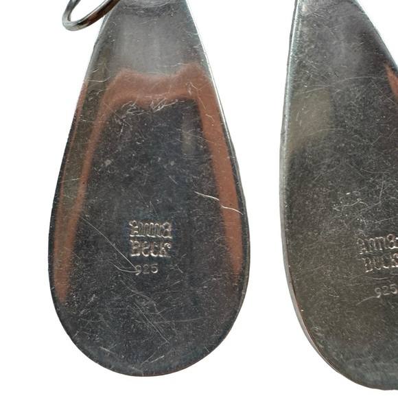 Anna Beck Sterling Silver Teardrop Dot Earrings - Picture 4 of 6